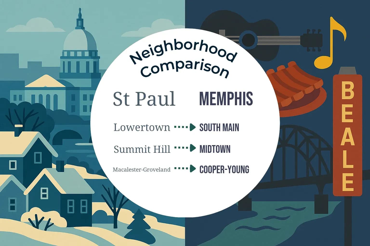 St. Paul vs Memphis Neighborhood Comparison