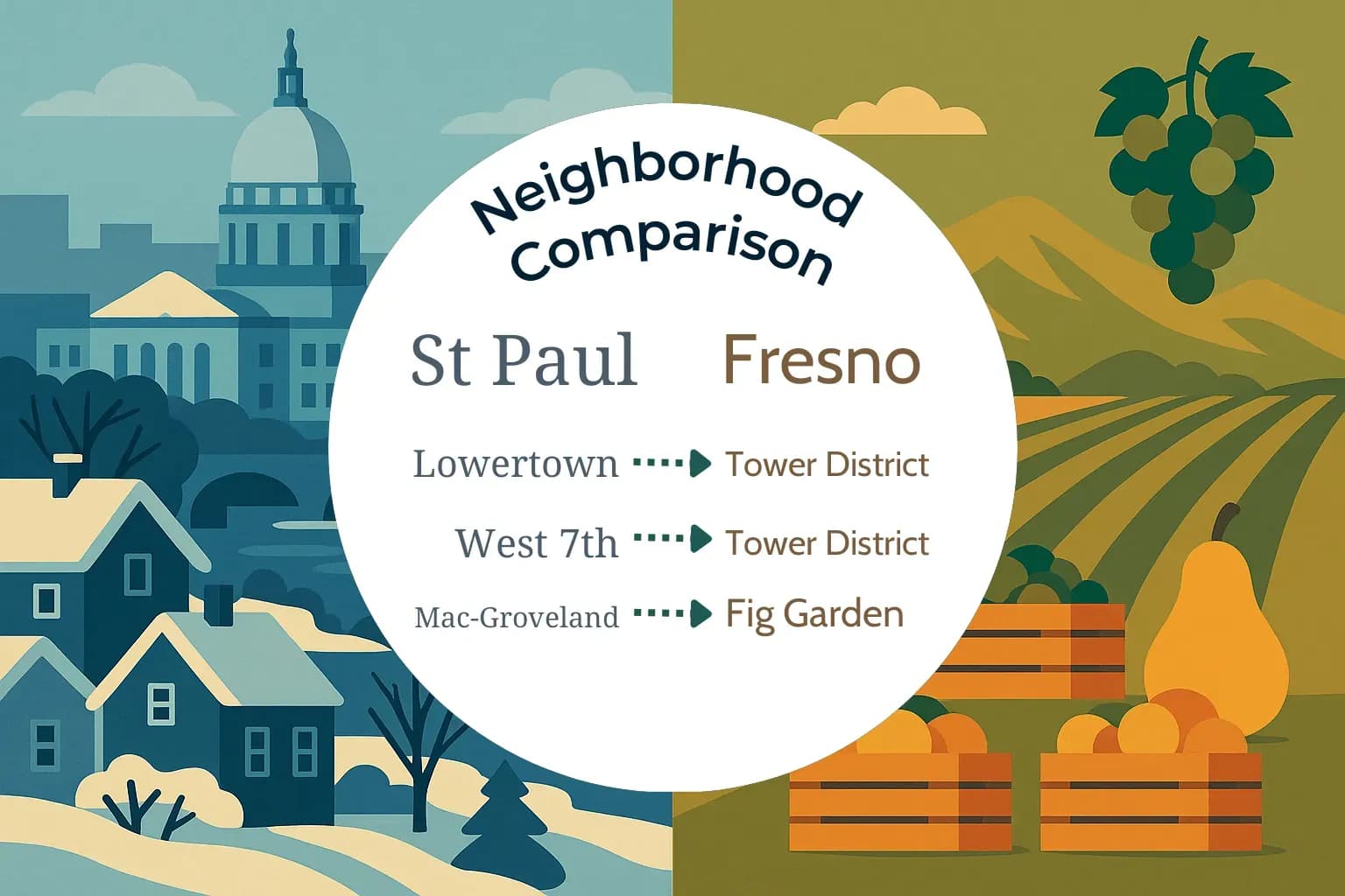 St. Paul vs Fresno Neighborhood Comparison