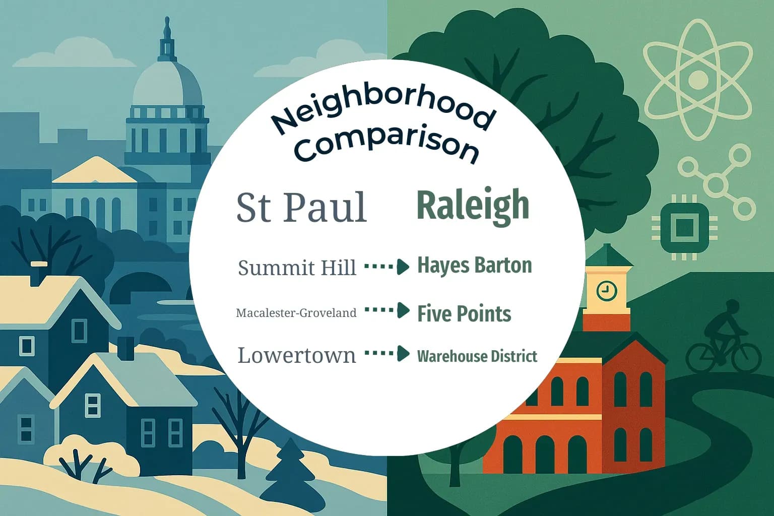 St. Paul vs Raleigh Neighborhood Comparison