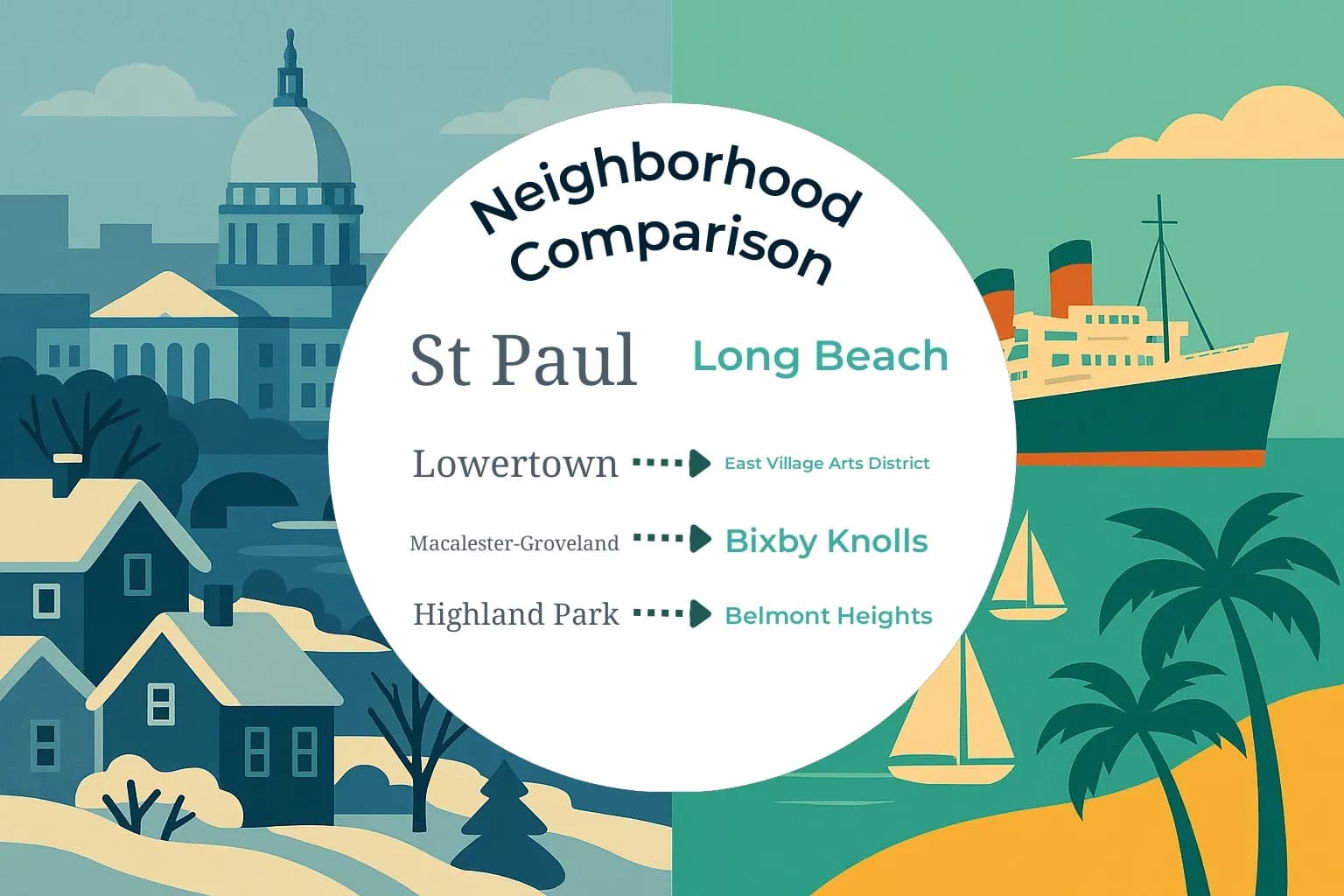 St. Paul vs Long Beach Neighborhood Comparison