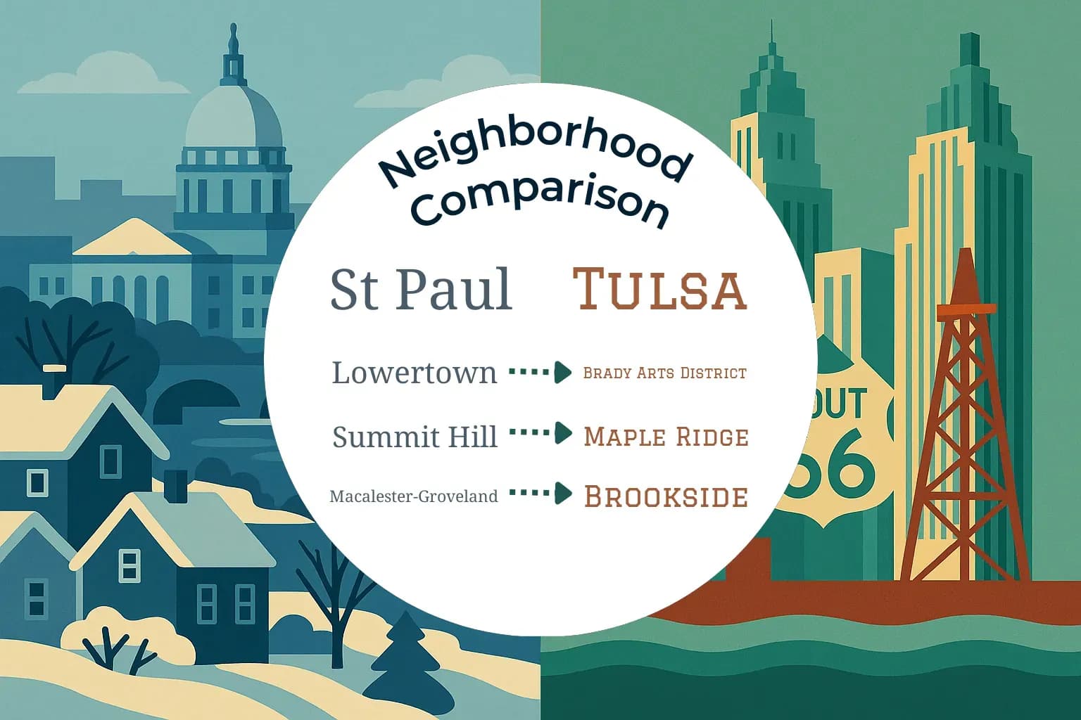 St. Paul vs Tulsa Neighborhood Comparison