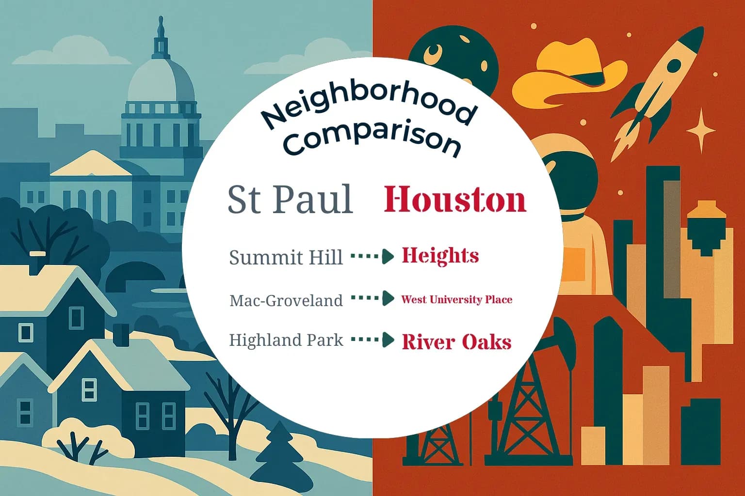 St. Paul vs Houston Neighborhood Comparison