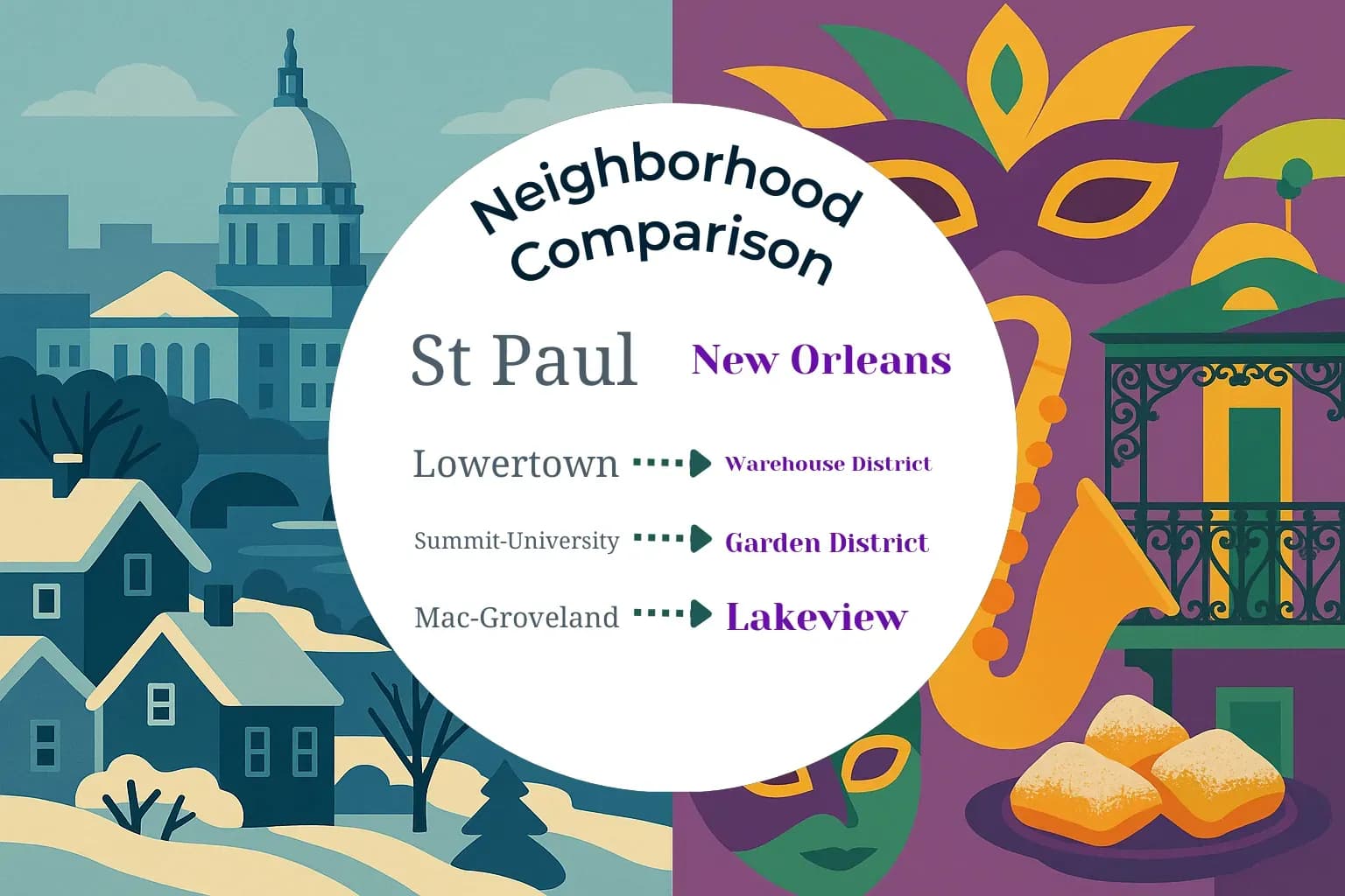St. Paul vs New Orleans Neighborhood Comparison
