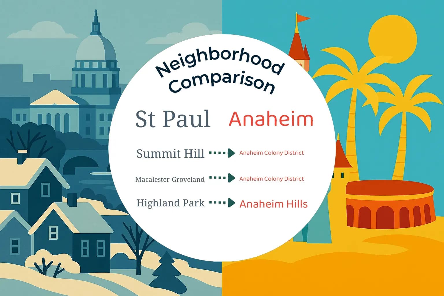 St. Paul vs Anaheim Neighborhood Comparison