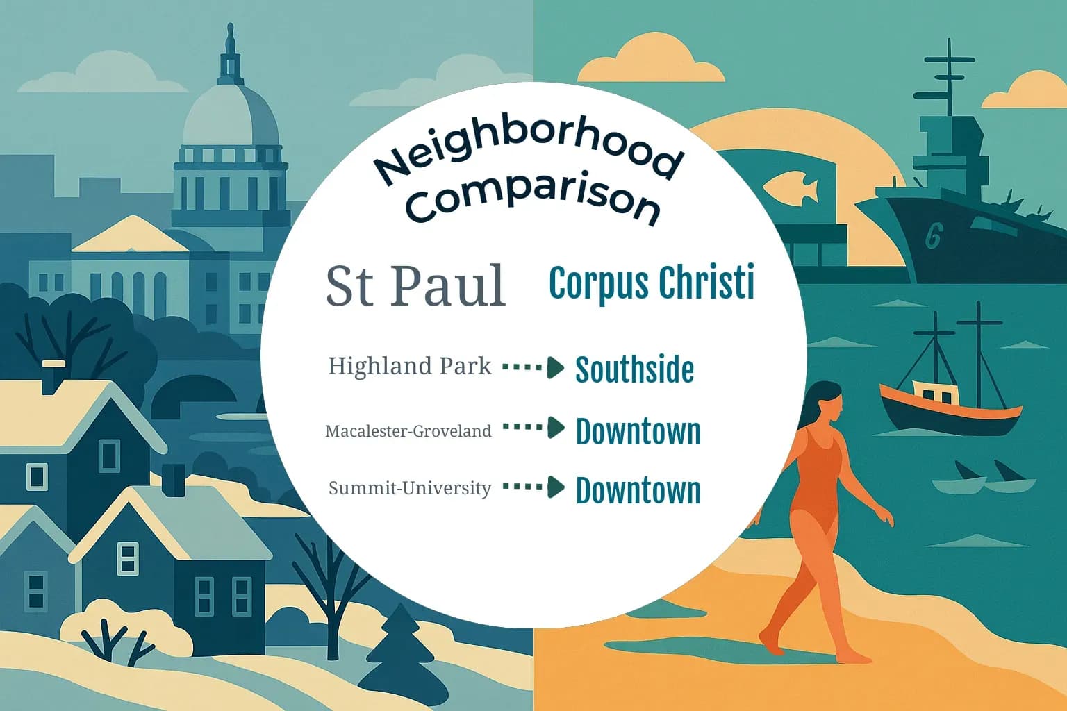 St. Paul vs Corpus Christi Neighborhood Comparison