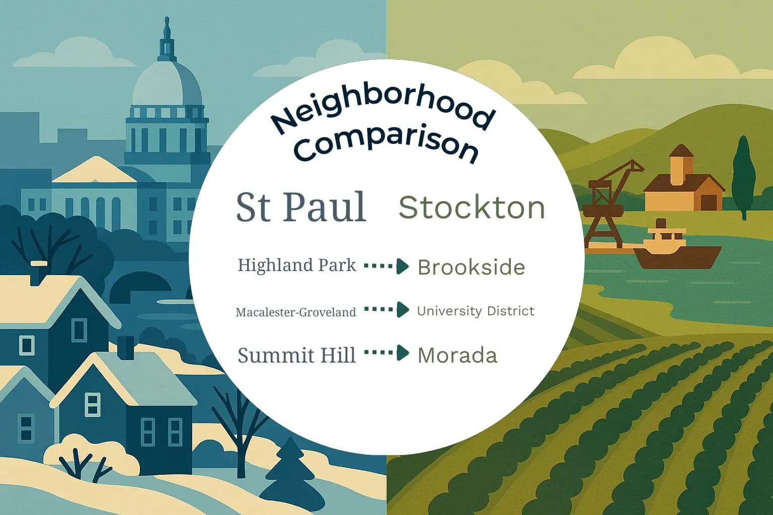 St. Paul vs Stockton Neighborhood Comparison