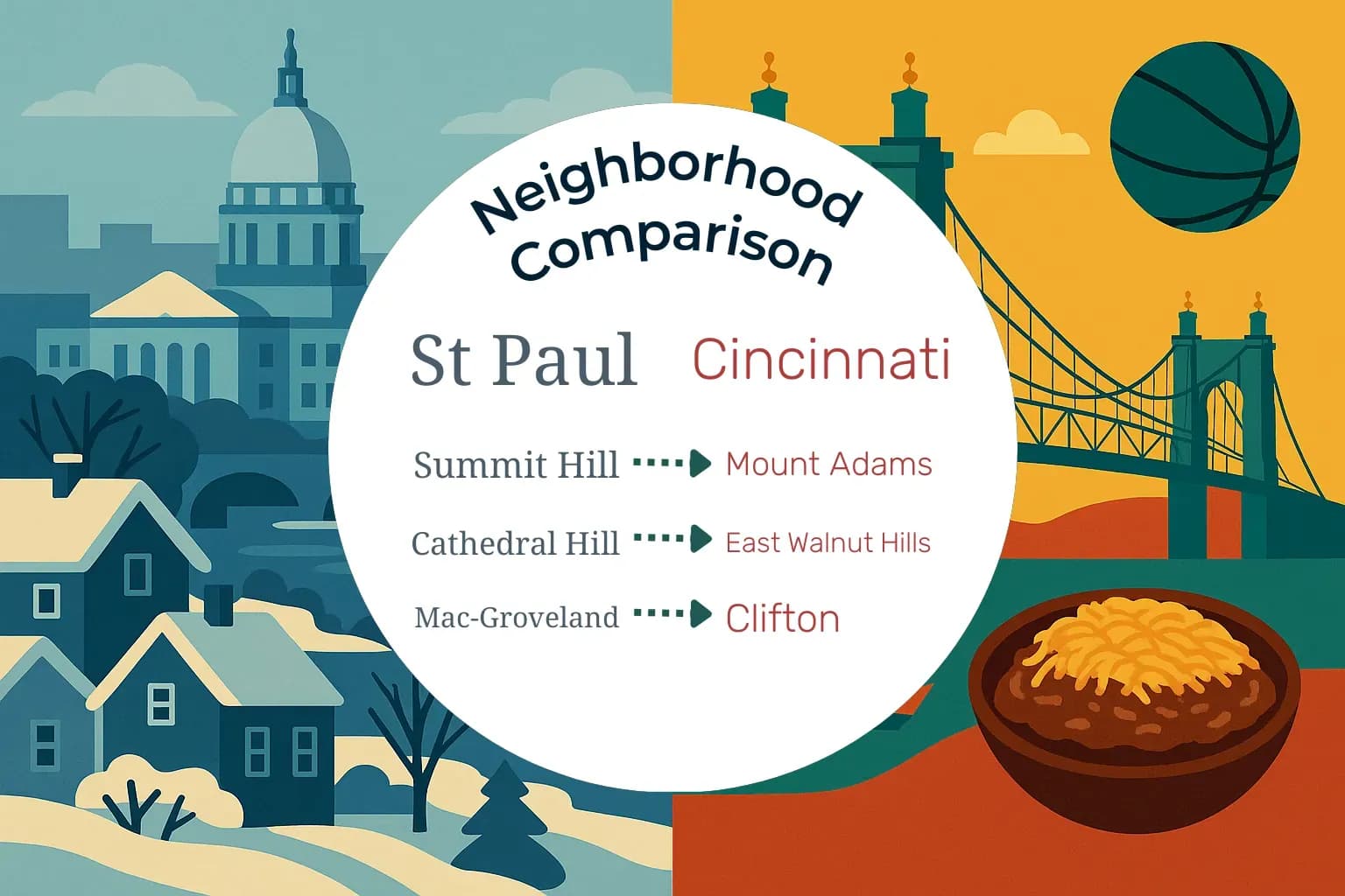 St. Paul vs Cincinnati Neighborhood Comparison