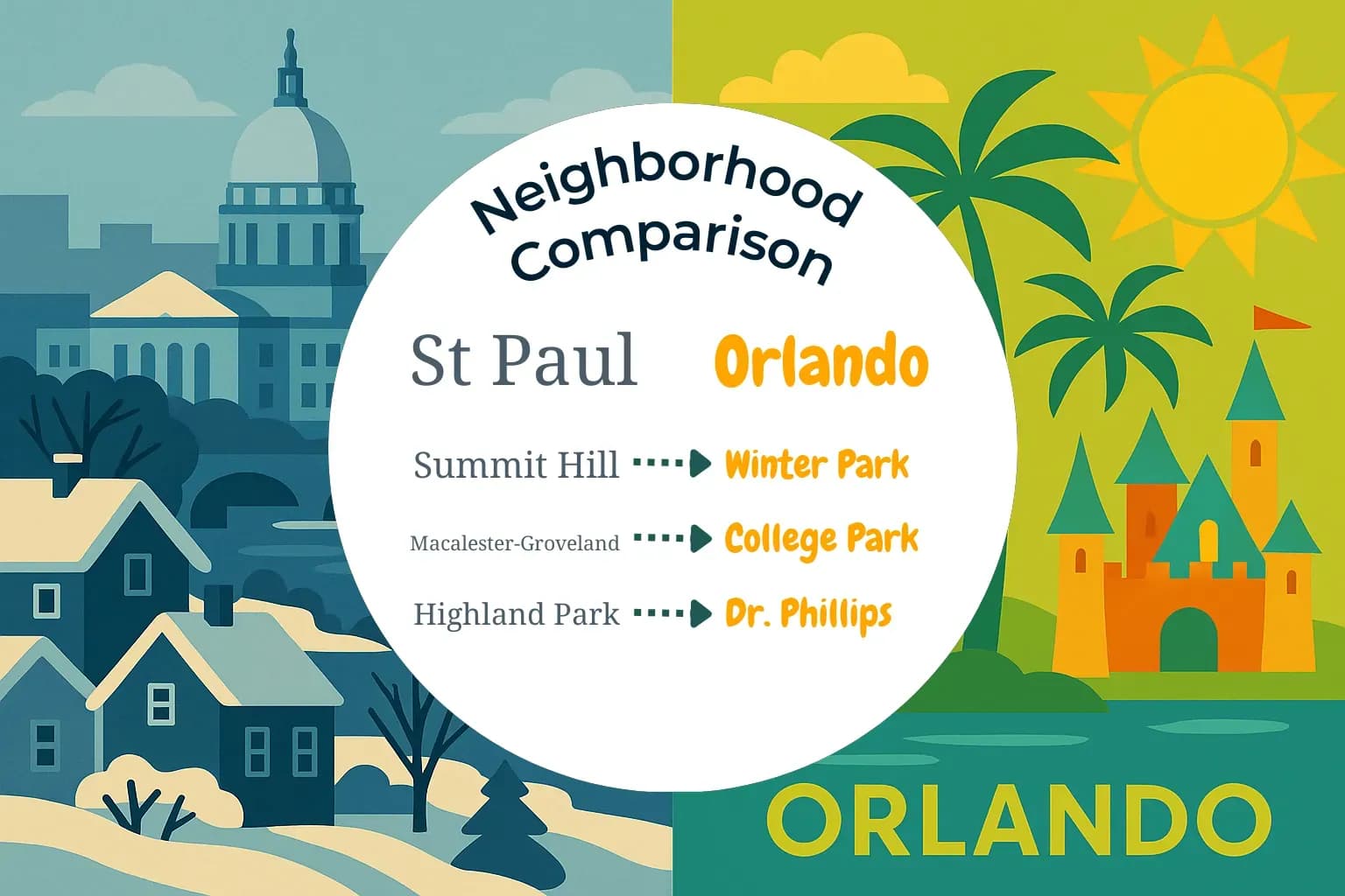 St. Paul vs Orlando Neighborhood Comparison