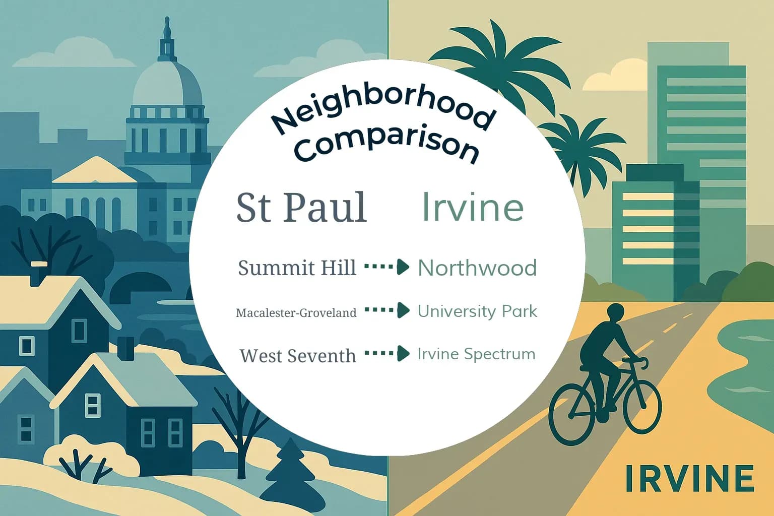 St. Paul vs Irvine Neighborhood Comparison