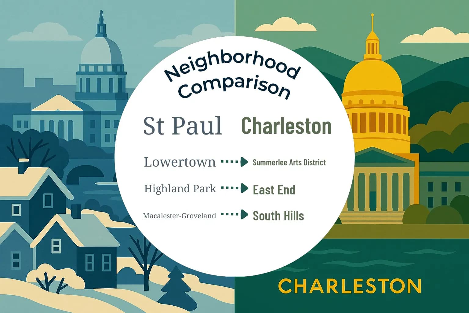 St. Paul vs Charleston Neighborhood Comparison