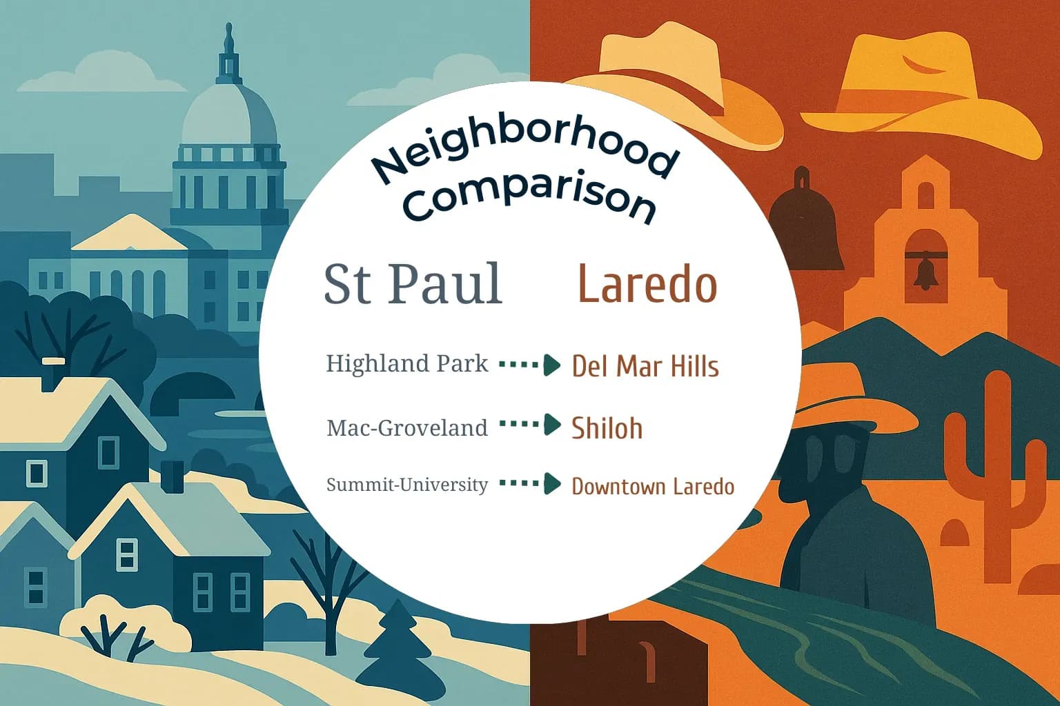 St. Paul vs Laredo Neighborhood Comparison