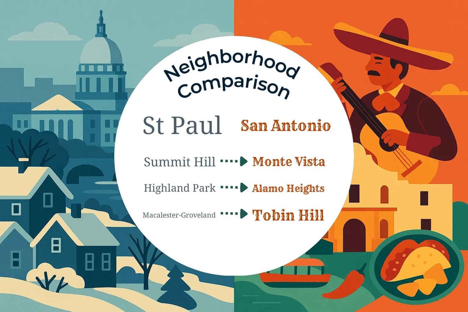 St. Paul vs San Antonio Neighborhood Comparison