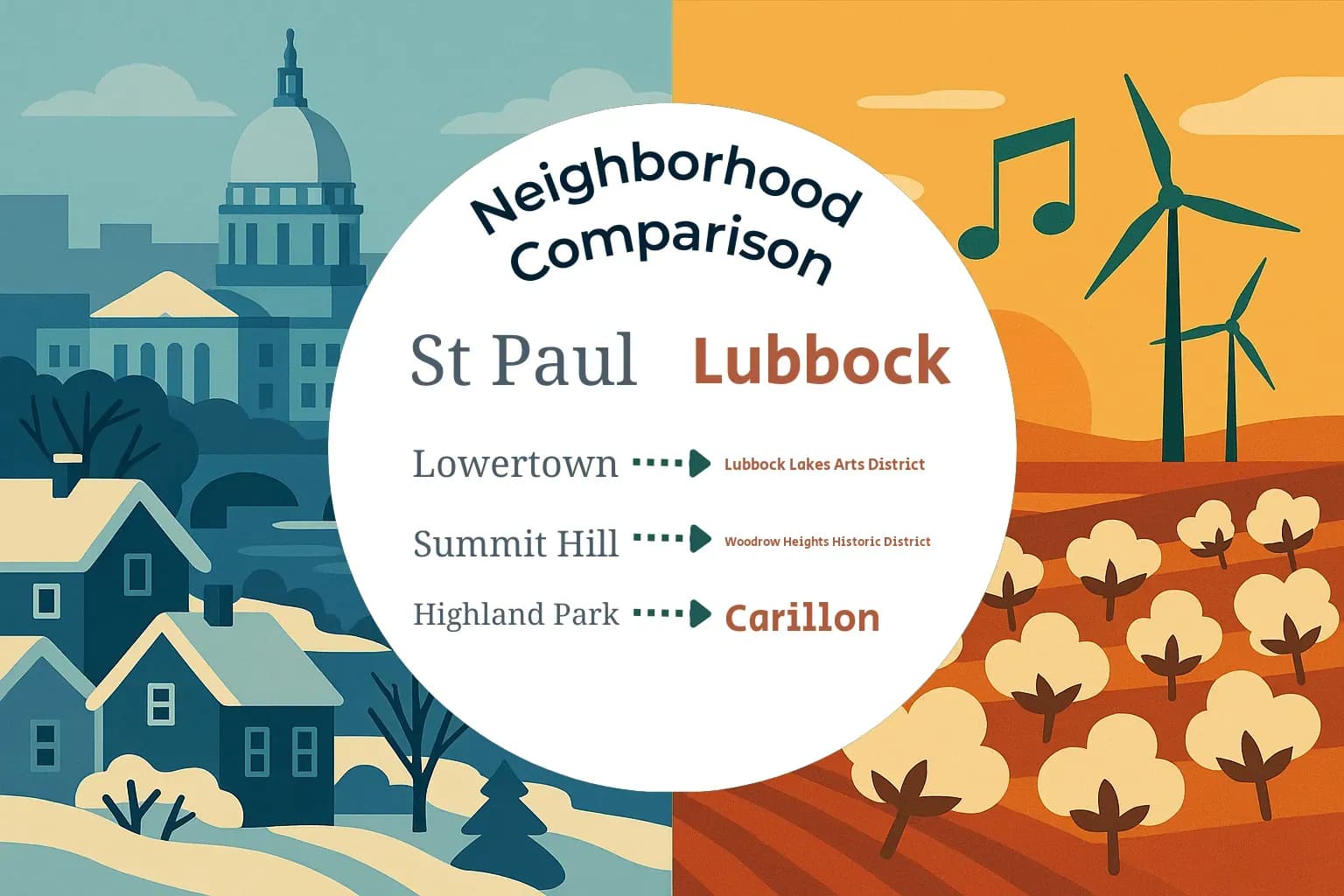 St. Paul vs Lubbock Neighborhood Comparison