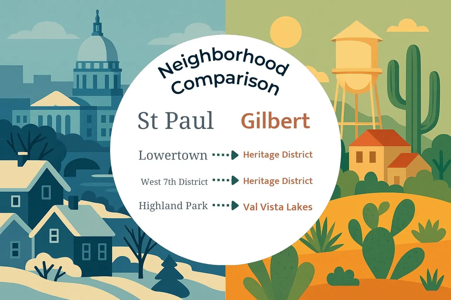 St. Paul vs Gilbert Neighborhood Comparison