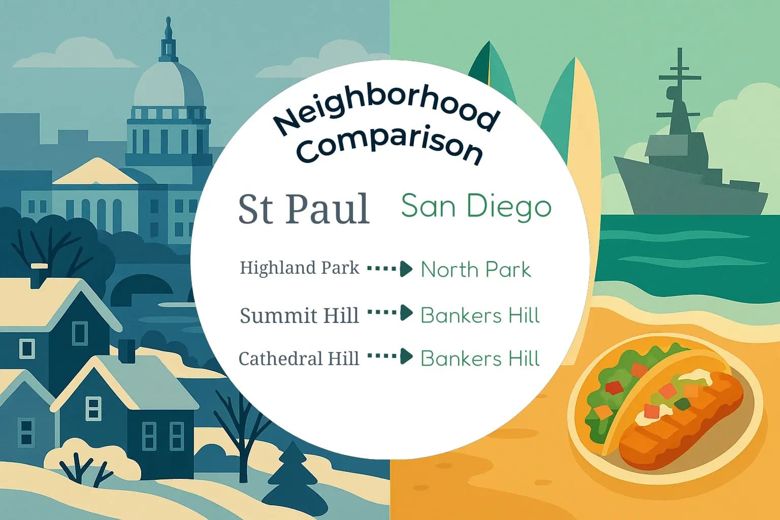 St. Paul vs San Diego Neighborhood Comparison