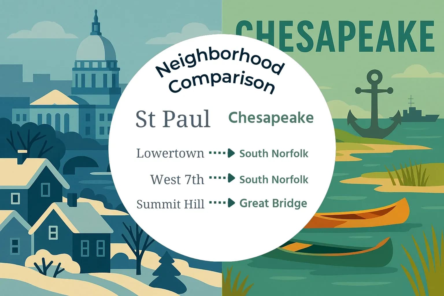St. Paul vs Chesapeake Neighborhood Comparison