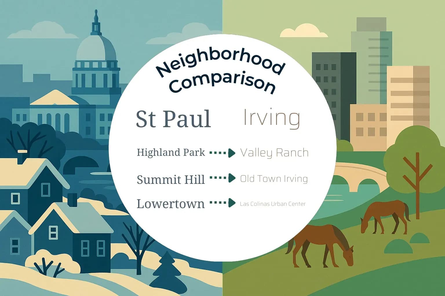 St. Paul vs Irving Neighborhood Comparison