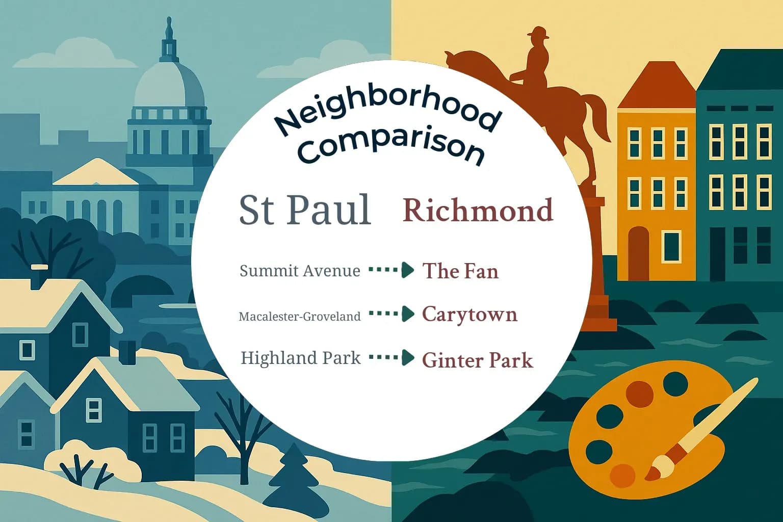 St. Paul vs Richmond Neighborhood Comparison