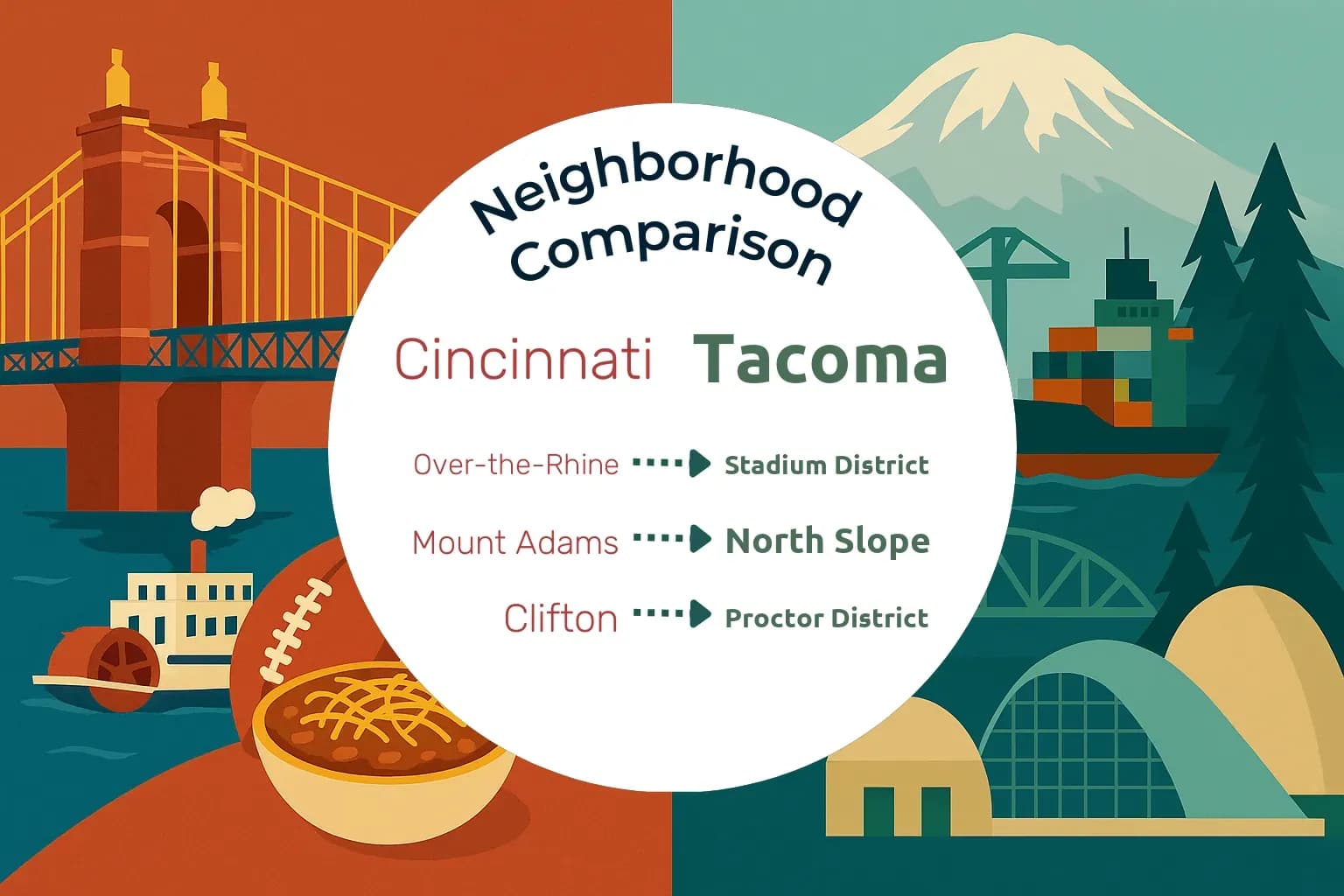 Cincinnati vs Tacoma Neighborhood Comparison