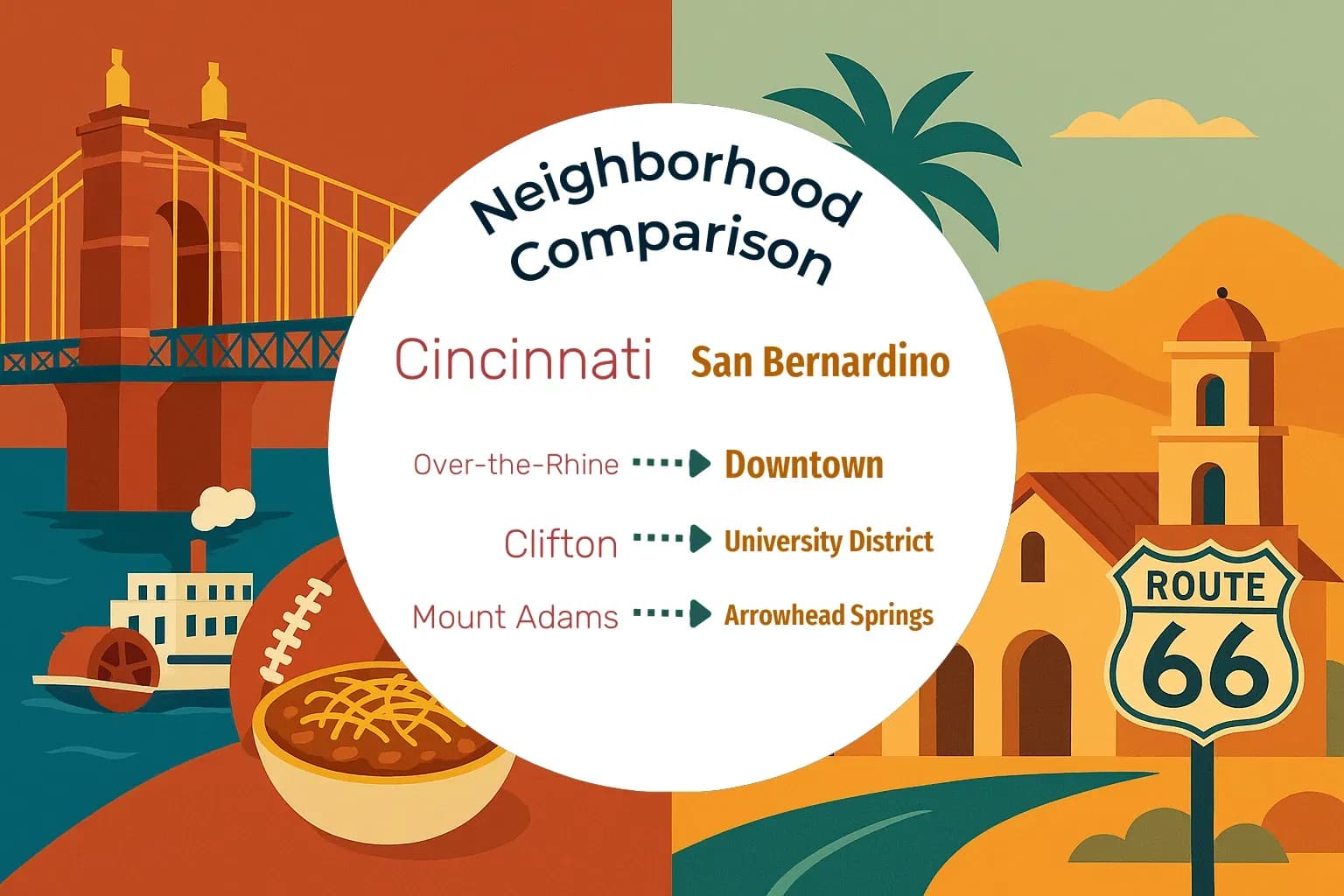 Cincinnati vs San Bernardino Neighborhood Comparison