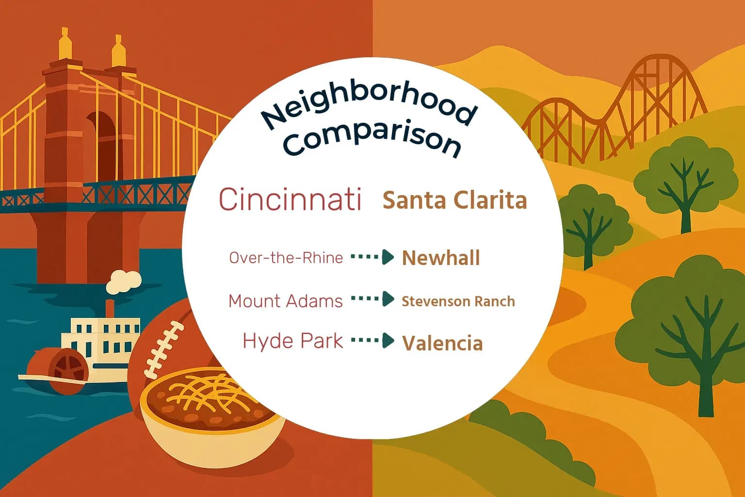 Cincinnati vs Santa Clarita Neighborhood Comparison