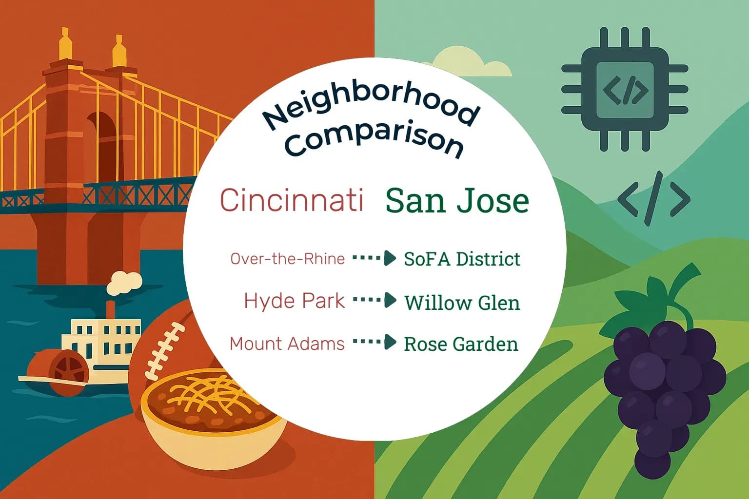 Cincinnati vs San Jose Neighborhood Comparison