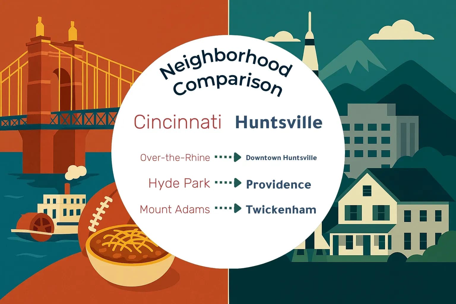 Cincinnati vs Huntsville Neighborhood Comparison