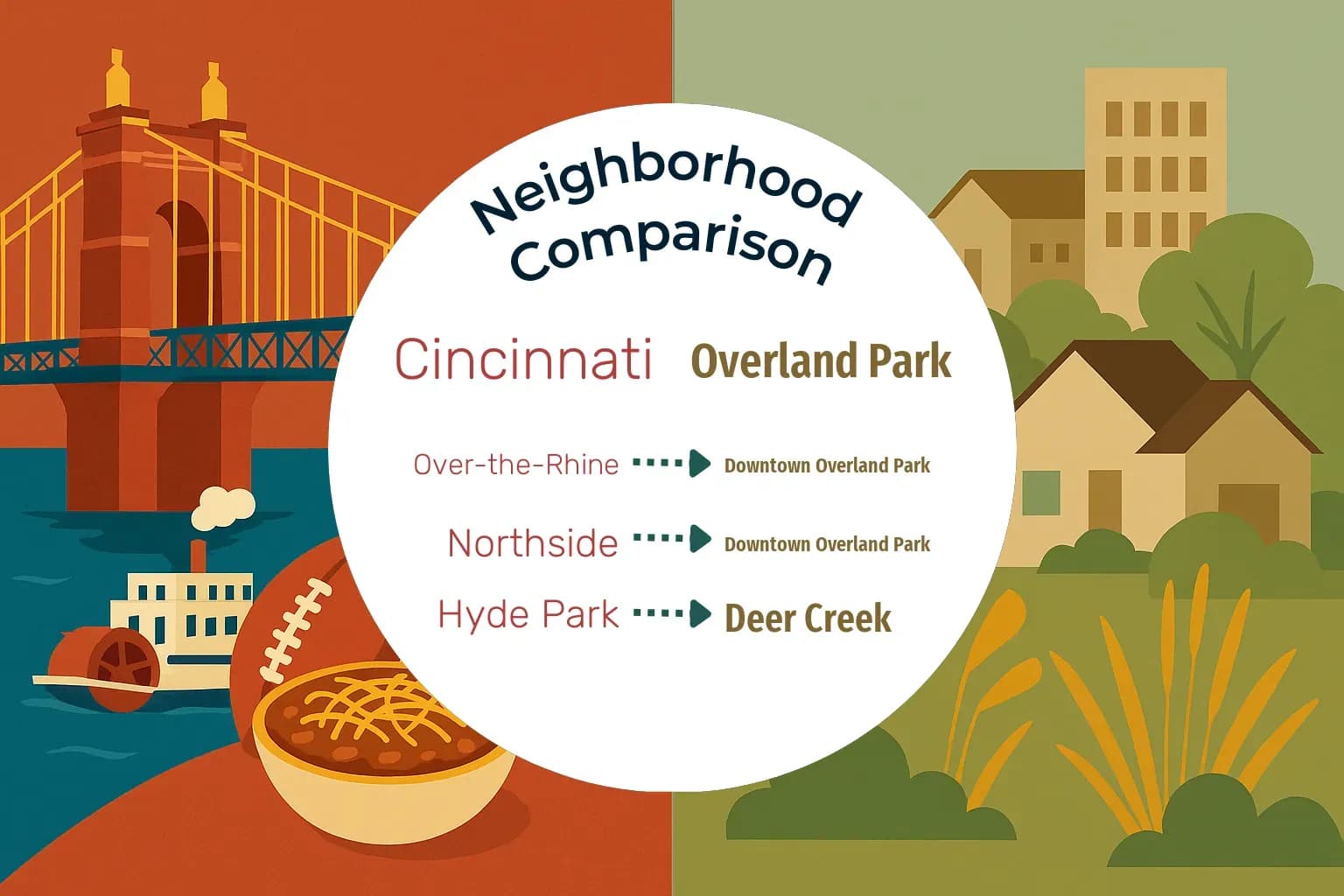 Cincinnati vs Overland Park Neighborhood Comparison