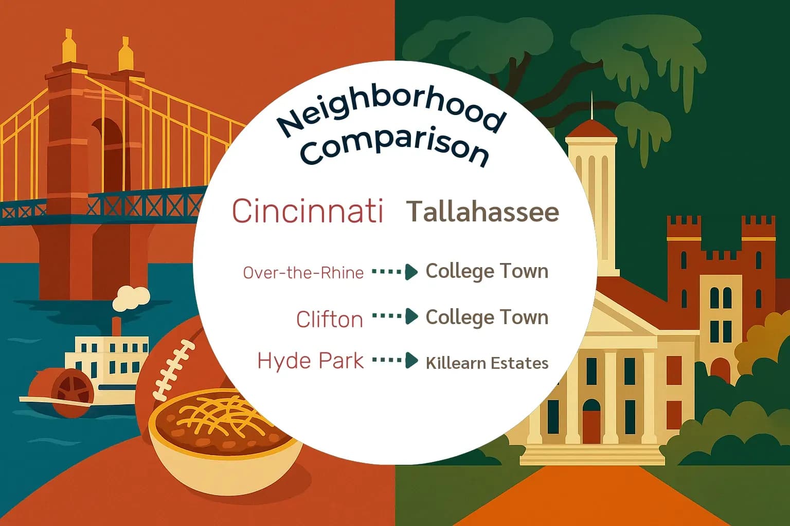 Cincinnati vs Tallahassee Neighborhood Comparison