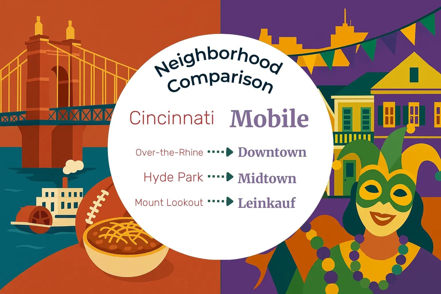 Cincinnati vs Mobile Neighborhood Comparison