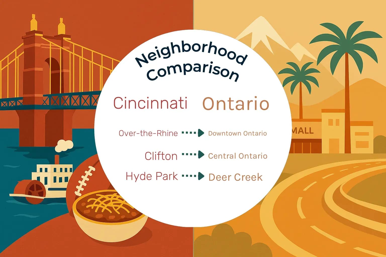 Cincinnati vs Ontario Neighborhood Comparison