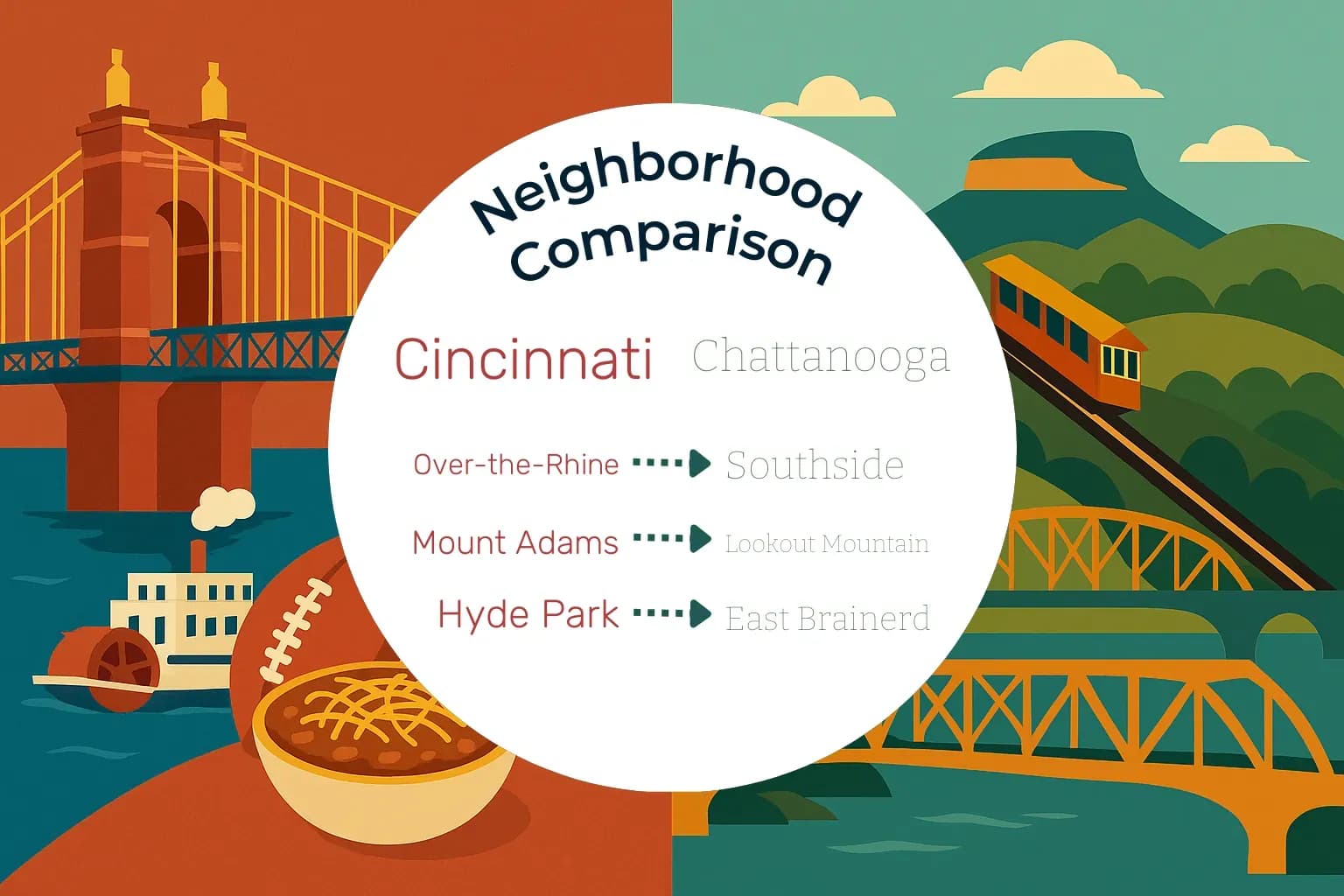 Cincinnati vs Chattanooga Neighborhood Comparison