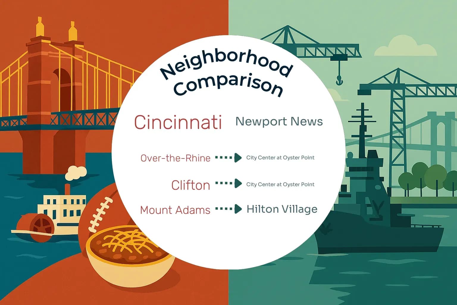 Cincinnati vs Newport News Neighborhood Comparison