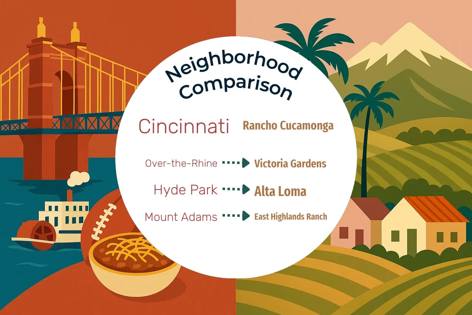 Cincinnati vs Rancho Cucamonga Neighborhood Comparison