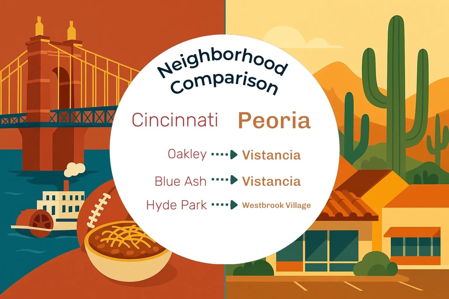 Cincinnati vs Peoria Neighborhood Comparison