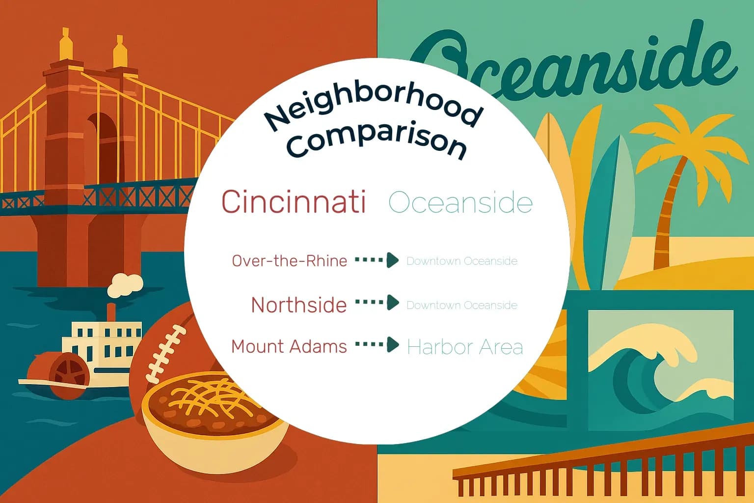 Cincinnati vs Oceanside Neighborhood Comparison