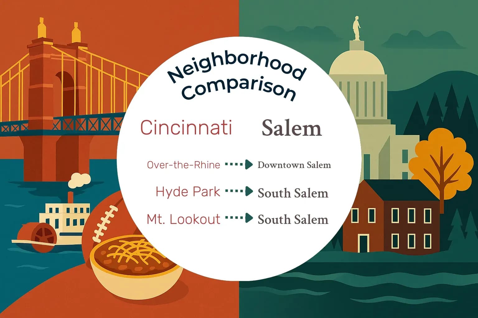 Cincinnati vs Salem Neighborhood Comparison