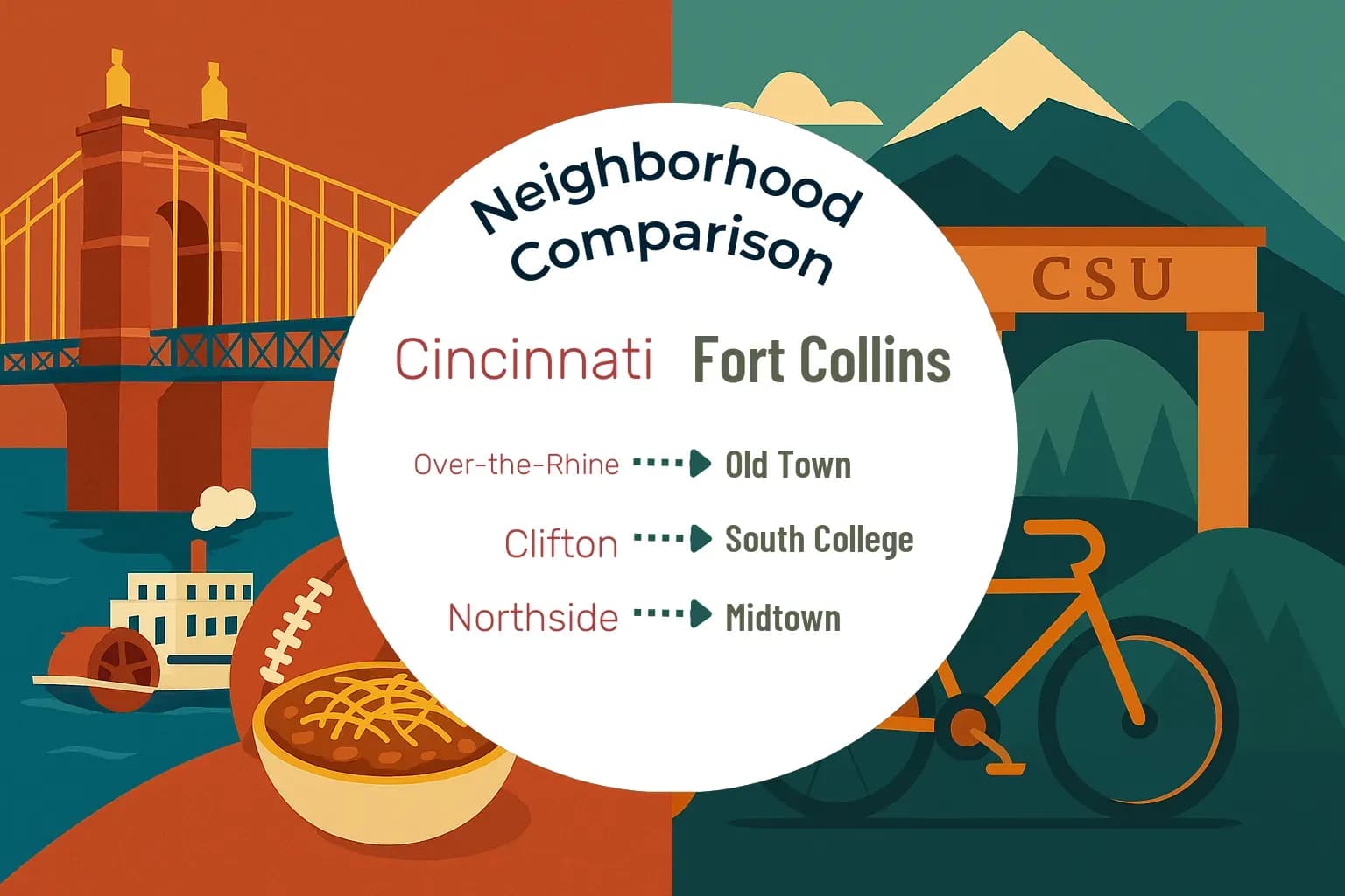 Cincinnati vs Fort Collins Neighborhood Comparison