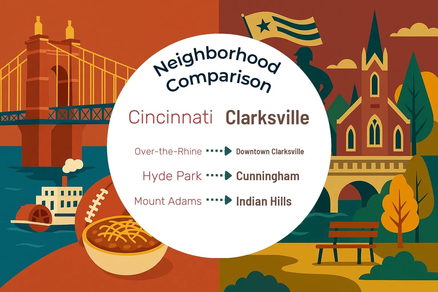 Cincinnati vs Clarksville Neighborhood Comparison