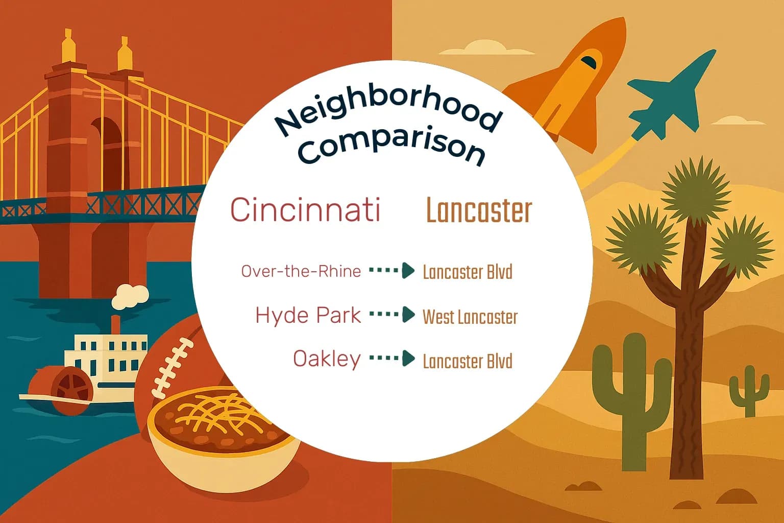 Cincinnati vs Lancaster Neighborhood Comparison