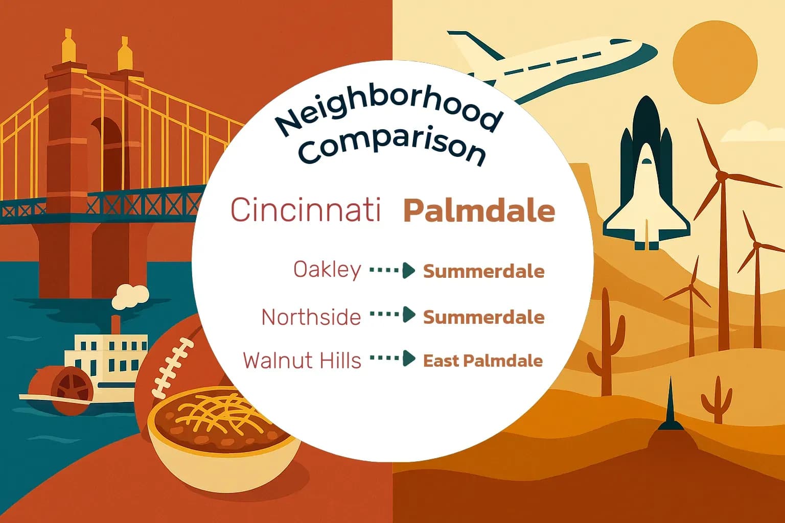 Cincinnati vs Palmdale Neighborhood Comparison
