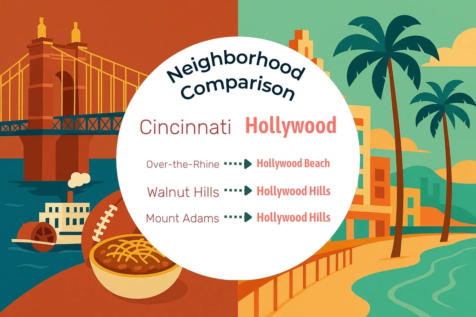 Cincinnati vs Hollywood Neighborhood Comparison