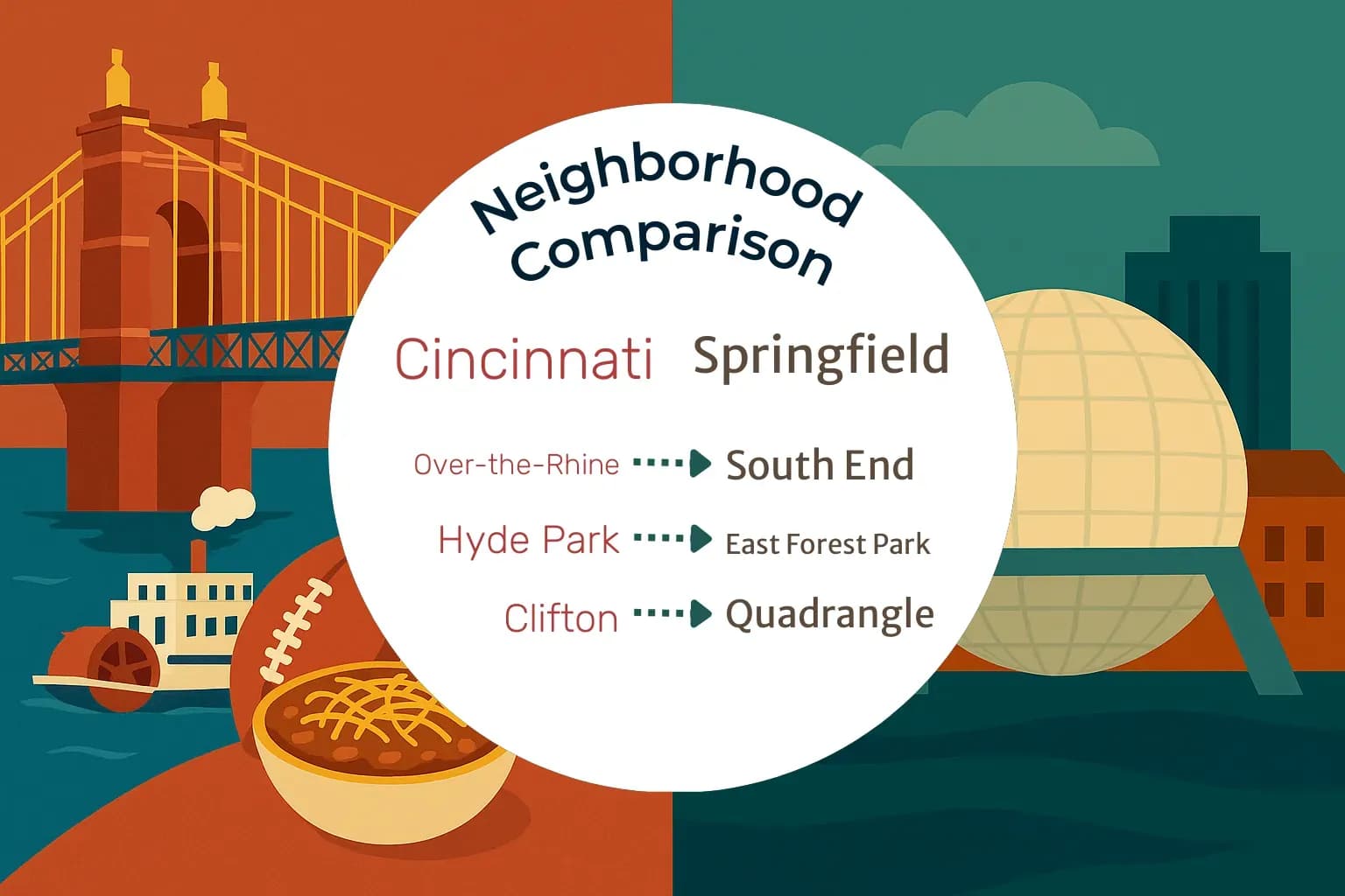 Cincinnati vs Springfield Neighborhood Comparison
