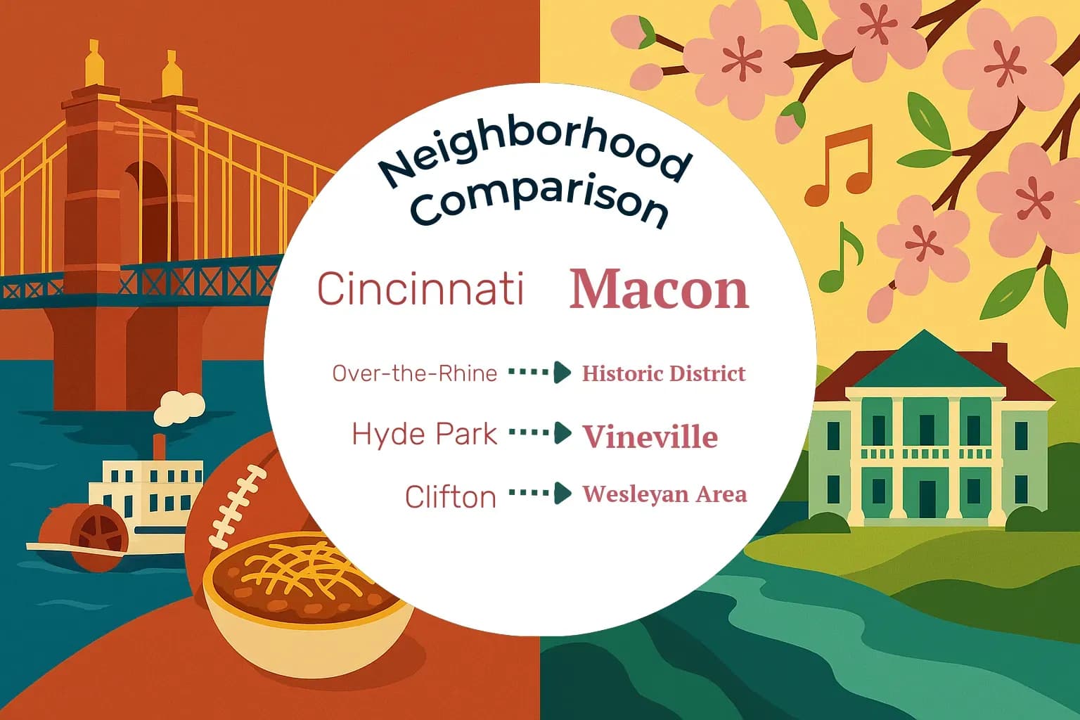 Cincinnati vs Macon Neighborhood Comparison