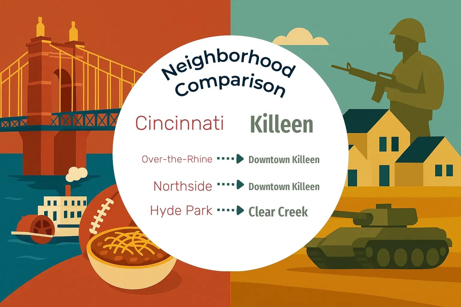 Cincinnati vs Killeen Neighborhood Comparison