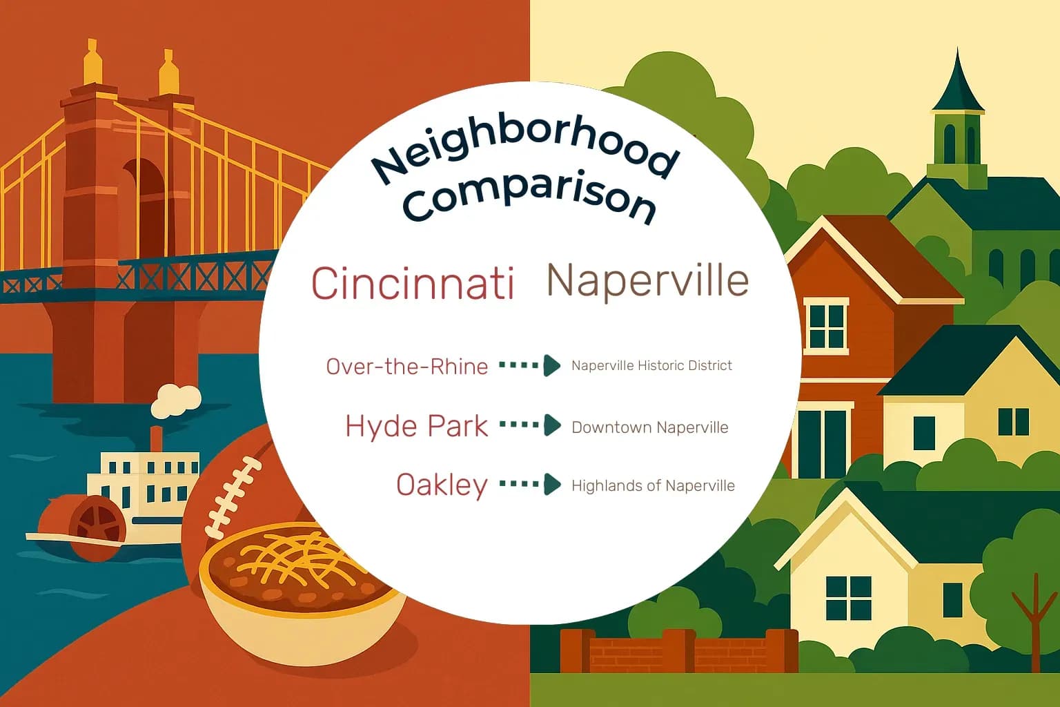 Cincinnati vs Naperville Neighborhood Comparison