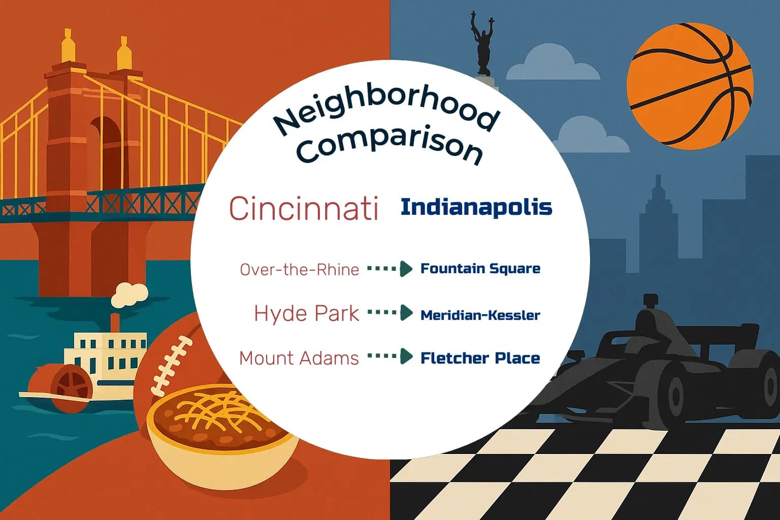 Cincinnati vs Indianapolis Neighborhood Comparison