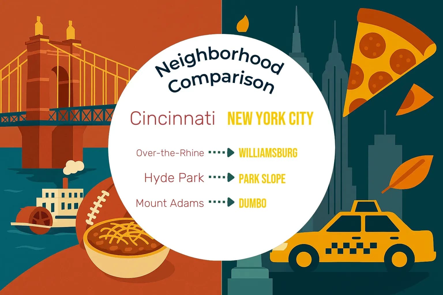 Cincinnati vs New York City Neighborhood Comparison