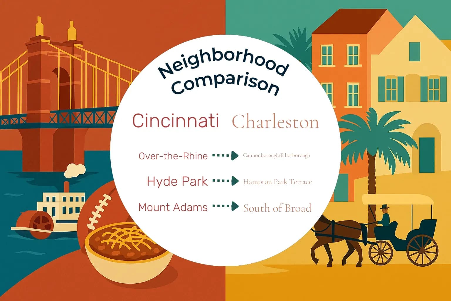 Cincinnati vs Charleston Neighborhood Comparison