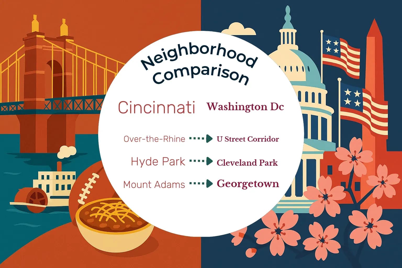 Cincinnati vs Washington DC Neighborhood Comparison
